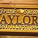 ADVPRO wpa0003 Personalized Last Name Rustic Home Décor Wood Engraving Custom Wedding Couples Anniversary Established Anniversary Wooden Signs - Standard 23 x 9.25