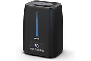 Chooone 6L Top Fill Ultrasonic Humidifier - Cool and Warm Mist for Bedroom, Baby, Large Rooms & Plants, Smart Humidity Contro