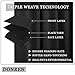 DONREN 30 Inch Length Curtains- 2 Panels Blackout Thermal Insulating Small Curtain Tiers for Bathroom with Rod Pocket (Black,42 Inch Width)