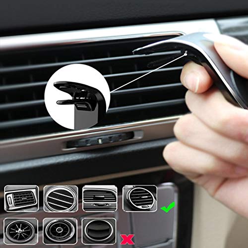 Magnetic Phone Car Mount, Manfiter Newest Car Air Vent Phone Holder Universal Cell Phone Holder Stand for Car L Shape Magnetic Phone Holder in Car 360°Rotation Magnetic Car Mount