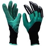 Garden Genie Gloves with Right Sturdy Claws Quick Easy to Dig and Plant Safe for Rose Pruning Waterproof Unisex Mittens by Vainl