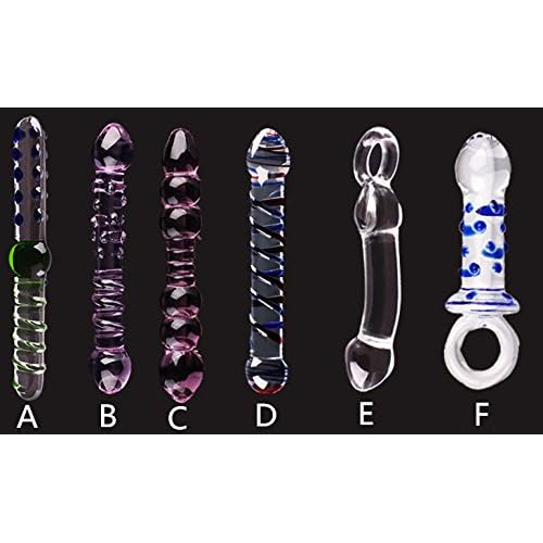 6 Pcs Clear Transparent Waterproof Crystal Glass Anal Butt Plug Dildo image