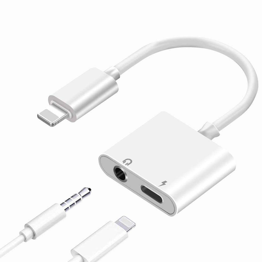 OUSUMAN Headphone Adapter for iPhone Charger Jack AUX Audio