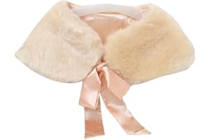 LeJulyeekay Flower Girls Cape Faux fur Shawl and Wrap Wedding Capelet Stole Shrug