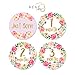 Novo Baby Girl Monthly Milestone Stickers | Set of 20 Floral Gold Stickers | Birth to 12 Months + 8 Bonus Achievement Stickers | Shower Gift for Girl