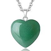 Green Aventurine Crystals Necklaces Heart Love Real Crystal Reiki Energy for Women Mothers Day Gift Christmas