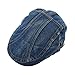 LETHMIK Denim Flat Cap Newsboy Ivy Irish Hats Jean Cabbie Scally Cap Duckbill Hat Newsboy Dark Blue