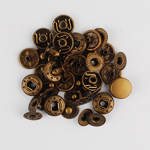 image for NW 4 Types Bronze Snap Button Set Press Studs Snap Fasteners Poppers S