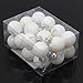 SODIAL(R) Ornament Ball 24Pcs Chic Christmas Baubles Tree Plain Glitter Xmas Ornament Ball Decoration White