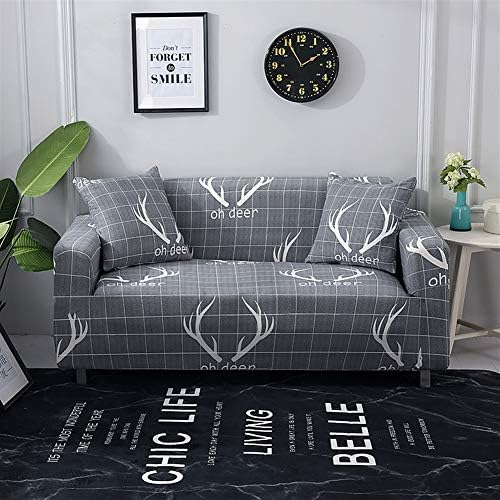 ONCEFIRST 1 Piece Polyester Spandex Fabric Slipcover for Armchair Loveseat Sofa Couch Style 3 Loveseat(57"-72")