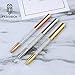 PASISIBICK Rose Gold Silver Pen with Cap - 3 Pcs Fine Point Crystal Roller Ball Gel Pens With Black Ink for Office Supplies