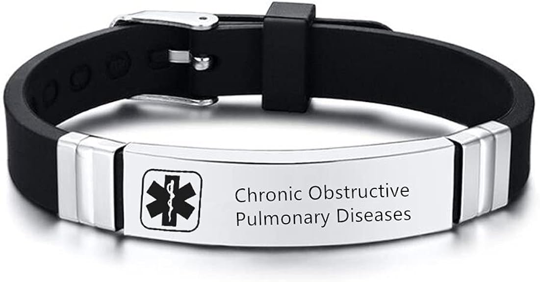 ZKXXJ Medical Alert ID Bracelets Chronic Obstructive