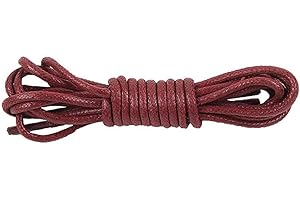 Round Shoelaces Waxed Leather Shoes Lace Round Men and Women Casual Cotton Laces Boots Fine Shoes Rope - Wine Red Fashion Boo