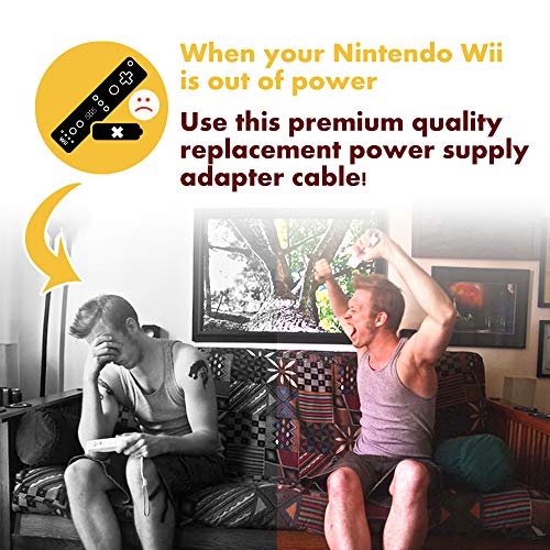 Youdepot AC Wall Power Supply Cable Cord for Nintendo Wii (Not for Nintendo Wii U)