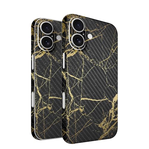 2 Pack of Phone Skins for Apple iPhone 17 - Black Gold Marble| Protective Vinyl…