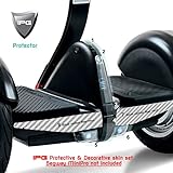 For Segway MiniPRO Dashboard & Front Light Protection Set Invisible Protector Ultra HD Clear Film Anti Scratch Skin Guard - Smooth / Self-Healing / Bubble -Free By IPG (Clear + Silver Carbon Fiber)