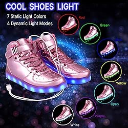 WONZOM LED Light Up Shoes USB Flashing Sneakers for