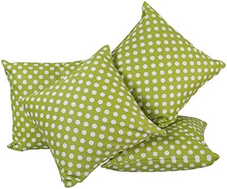 Mayfleurs Cotton 4-Piece Cushion Cover - 16" x 16" - Green