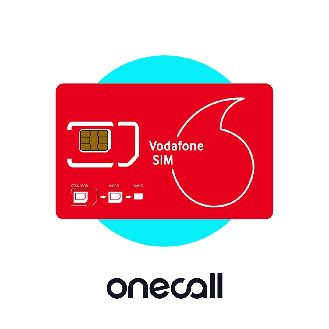 OneCall Vodafone 30 Day Unlimited SIM, Prepaid, LTE, Unlimited calls, texts and data, European roaming, 25GB