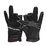 Goture Anti-Slip Fishing Gloves for Men Water Resistant Skidproof 3 Fingerless Outdoor Sports