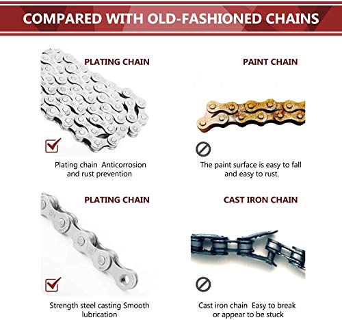 image for KONIBN 6/7/8-Speed Bicycle Chain, 116 Links   Steel High Strength Bike