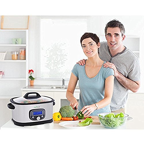 NutriChef Sous Vide Slow Cooker 11 in 1 Steamer Stainless Steel High