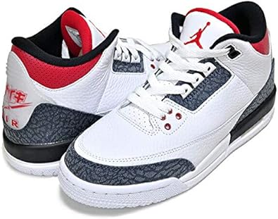 white and red jordan 3