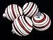 4ct Peppermint Twist Candy Cane Shatterproof Christmas Ball Ornaments 3