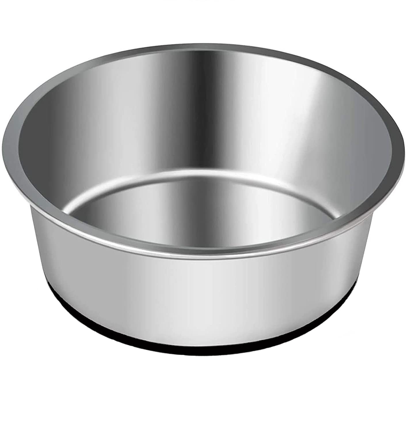 Dog Bowl Stainless Steel Pet Feeding Bowl Water Bowl with Non-Slip Full Silicone Base for Medium Large Dog Cat (Large(1750ml))