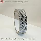 Reflexite REF-DB Retroreflective V92 Daybright Tape: 1 in. x 15 ft. (Silver-White) by Reflexite