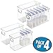 mDesign Baby Food Organizer Bin for Breast Milk Storage Bags/Formula - Pack of 4, 10