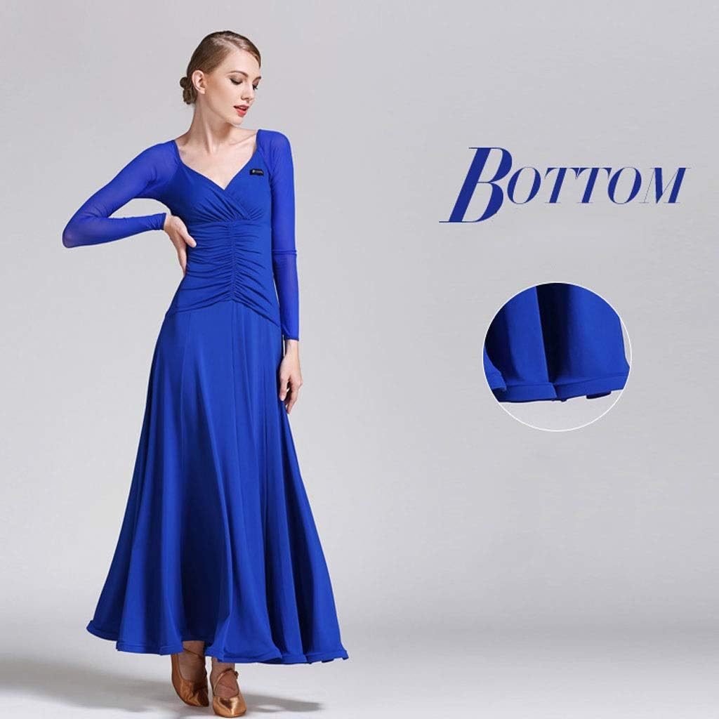 LongSleeved VNeck Modern Dance Dress,Women National Standard Ballroom