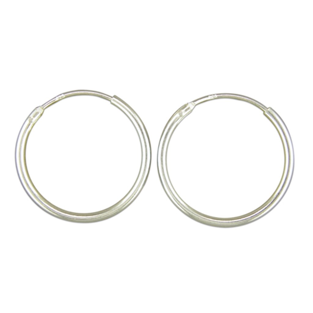 Sterling Silver 18MM Hoop Earrings Amazon.co.uk Jewellery