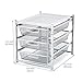 EZOWare 3 Tier Pull Out Organizer Cabinet Sliding Drawers for Bathroom, Office, Countertop, Pantry, k-Cups, Under The Sink, and Kitchen - Silver