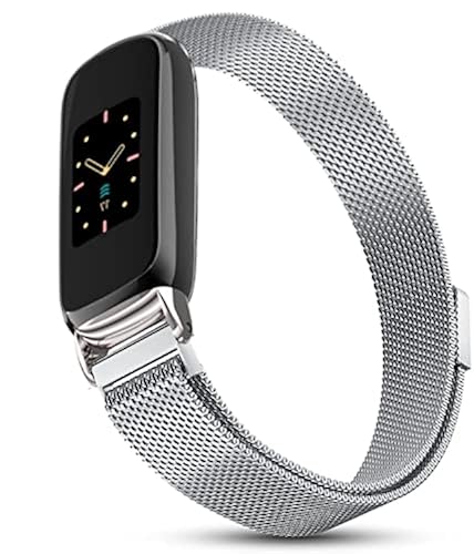 Metal Band Compatible with Fitbit Luxe Bands, with Screen
