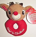 Baby's First Christmas Ring Rattle - Rudolph