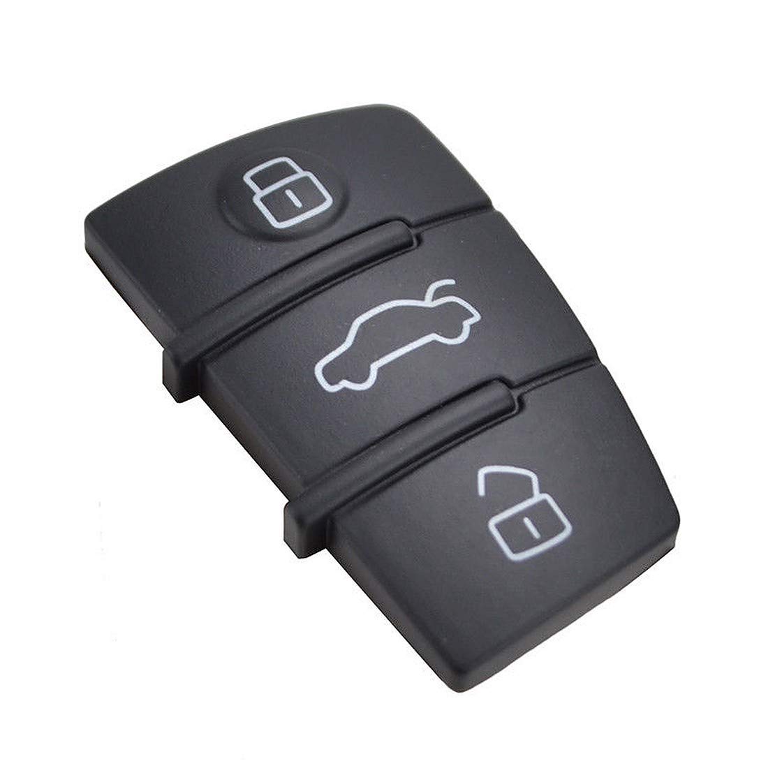 Pad 3 Buttons Replacement Shell Keychain Accessories Key Cover Remote Control Compatible with Audi A1 A3 A4 Q3 Q7 R8 A6L TT S3 SL