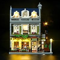 Briksmax Parisian Restaurant Led Lighting Kit- Compatible with Lego 10243 Building Blocks Model- Not Include The Lego Set