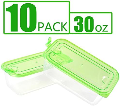 Meal Prep Containers | 10Pack | Thicker Durable | Leak Proof | Food Storage Containers | Bento Lunch Box | BPA Free | Microwave, Dishwasher and Freezer Safe 30oz By KICHEIF