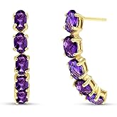 Galaxy Gold GG 14k Solid Gold Amethyst Earrings