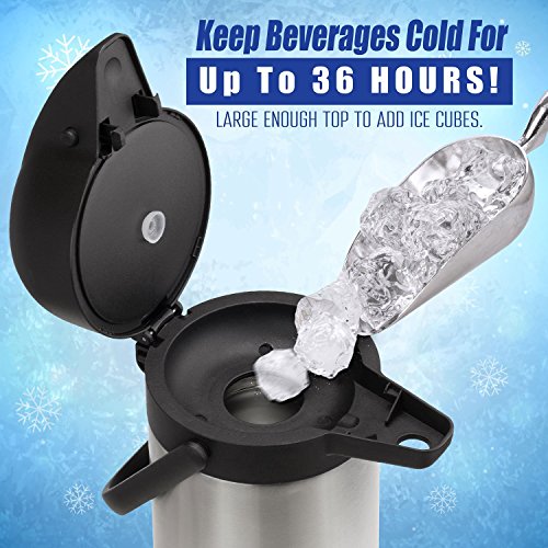 Airpot Coffee Dispenser with Pump Insulated Stainless Steel Coffee