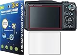 3x Canon PowerShot SX600 SX610 SX700 SX710 HS Digital Camera Premium Anti-Glare Anti-Fingerprint Matte Finishing LCD Screen Protector Guard Shield Cover Kit