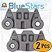 BlueStars W10195416 Dishwasher Lower Dish Rack Wheel with new STEEL Screws - For KitchenAid Whirlpool Kenmore Dishwashers - Replaces AP5983730 W10195416V PS11722152 - PACK OF 2