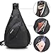 OSOCE Sling Bags,Shoulder Backpack,Over Chest Cross body Bag Pack Sport(Black)