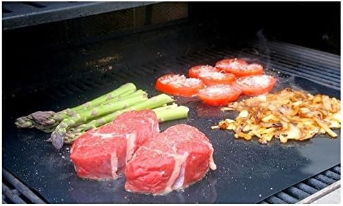 Vinsani 10PC Non-Stick BBQ Grill Mat(40 x 33 cm)-Universal Barbeque Baking Oven Liners Reusable and Dishwasher Safe Indoor Outdoor BBQ Cooking Mats for Charcoal Electric Gas Grill Kitchen Ovens -Black - Image 5