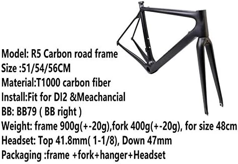 CarbonEnmy Full Carbon Frame Road Bike Cycling Bicycle Frame Matte 51/54 cm
