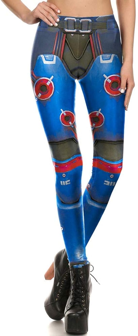 レディースレギンス ファッション3dプリントフクロウロボットパフォーマンス服アーマーブルーレディースレギンス屋外ランニングパンツ ヨガパンツタイツスポーツフィットネス用女性 ピラティスタイツ レギンス スパッツ 通販 Amazon