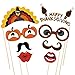 UNOMOR Thanksgiving Day Photo Booth Props, 38 PCS Happy Thanksgiving Photo Booth Props Decorations, Happy Thanksgiving Party Favor
