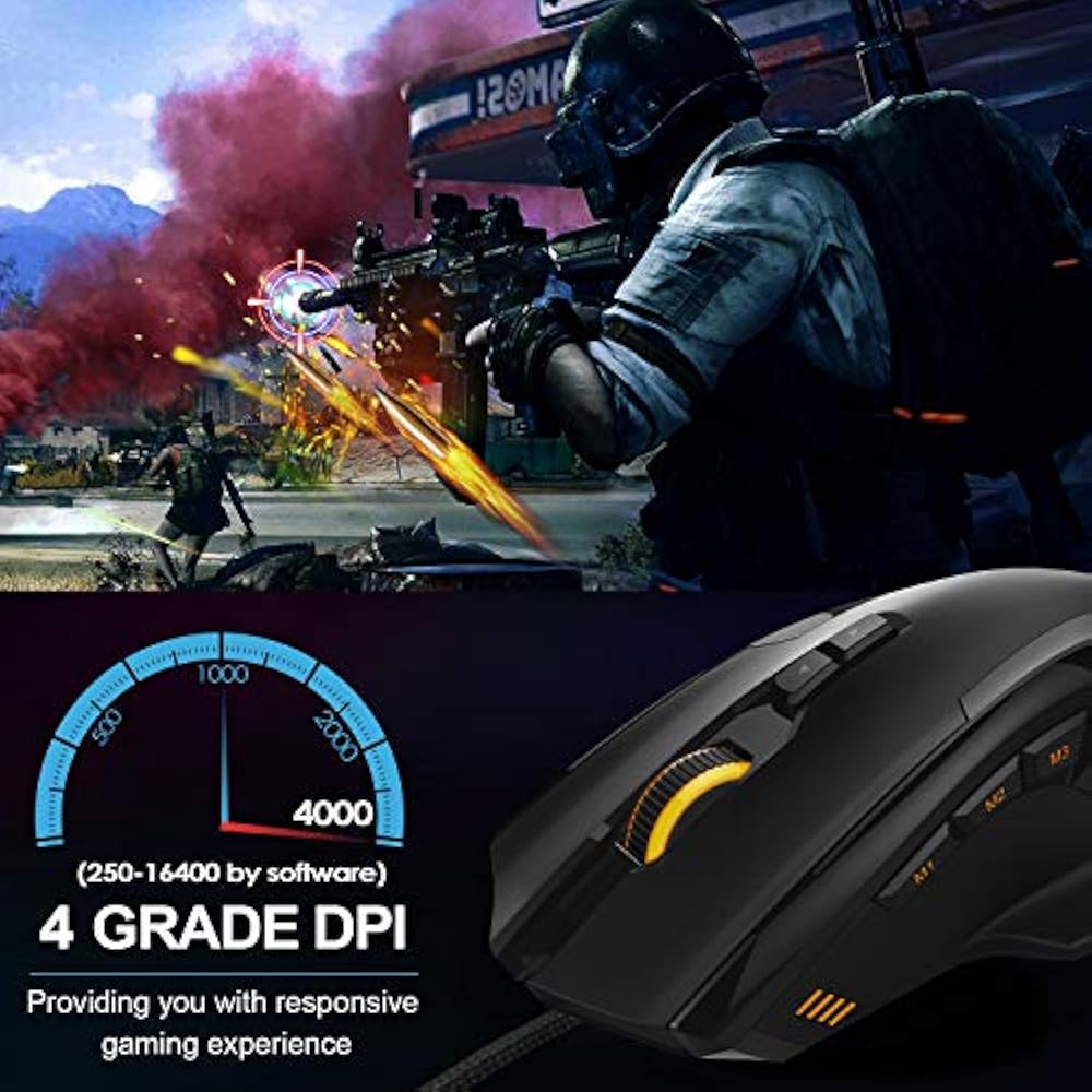 Gaming Mice M009 Mouse With 16400 DPI, Wired RGB LED Backlit Computer 10 eBay