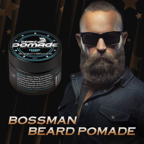 Bossman Hair & Beard Pomade Moisturizing with Longer Hold and Control